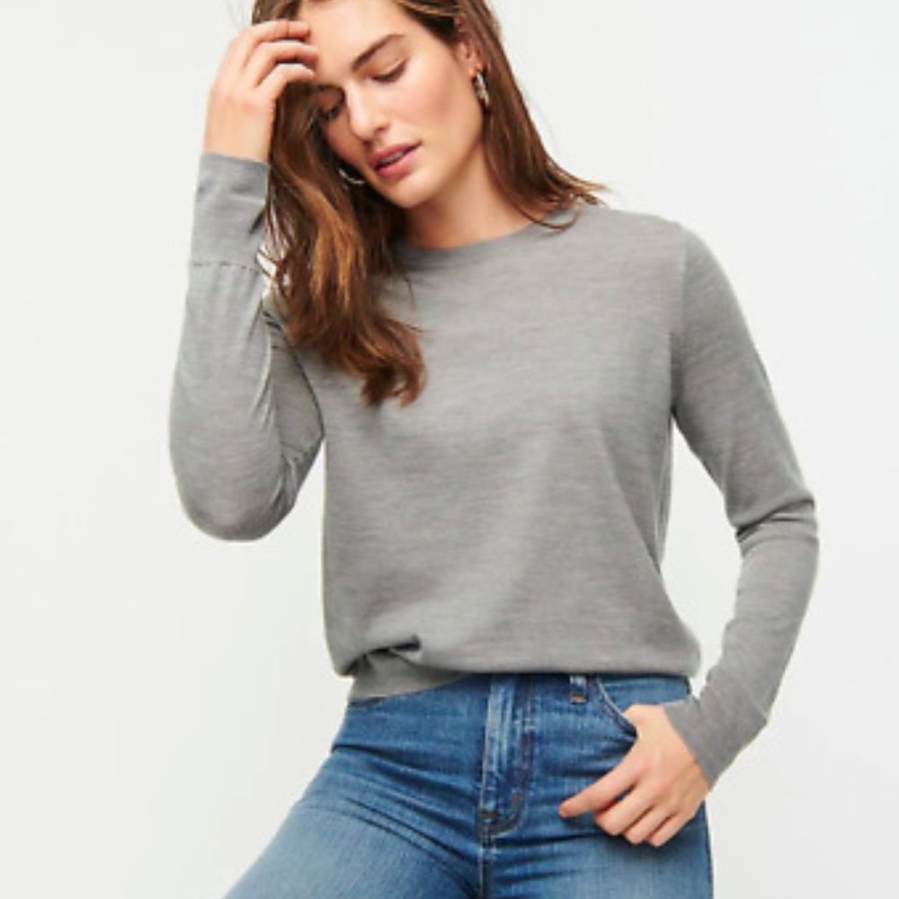 JCrew Margot Merino Wool Sweater (M) - Grey